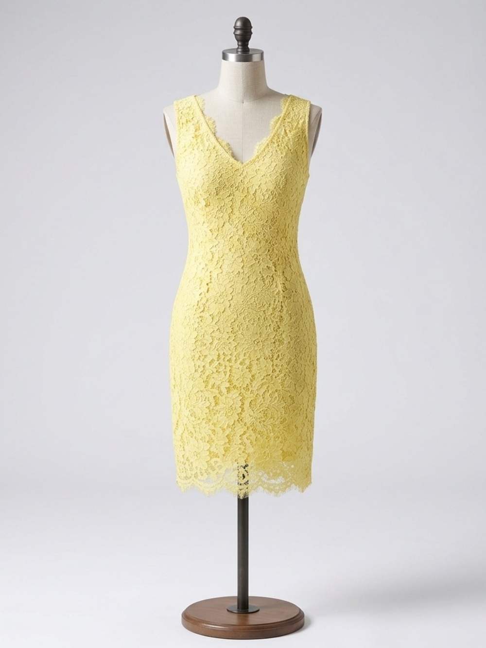 H&M Vibrant Yellow Lace Midi Dress